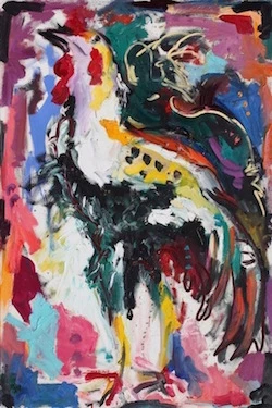 MAR-L-3577-Un-Coq-Enchanté-2015-Oil-on-Canvas-150-x-100-cm-Mrs-Rula-Alami-copy-1